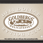 Branding Sample - Goldbergs' Famous Delicatessen Gift Card, Deli Dollar