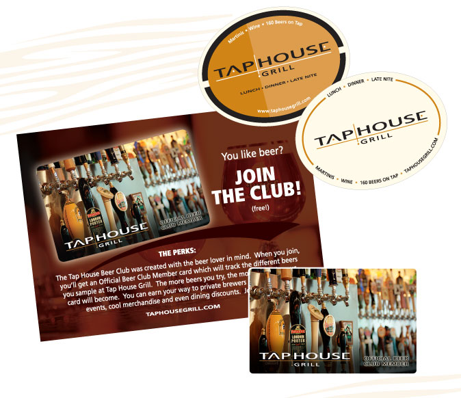 Branding Sample - Tap House Grill Beer Club Collateral